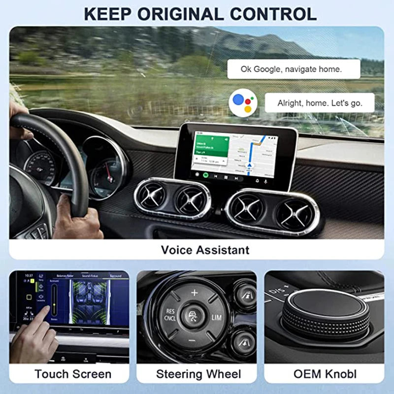 محول Android Auto لاسلكي لسيارات Android Auto السلكية وهواتف Android، محول Android Auto يحول السلك الأصلي إلى لاسلكي