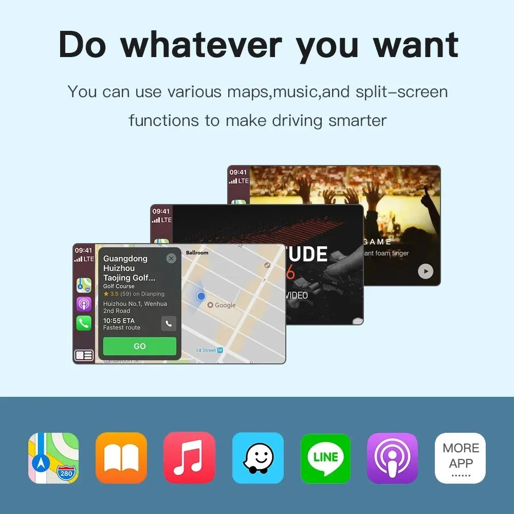 Carplay sans fil Android Auto pour Volkswagen Golf 7 avec système MIBI accessoire multimédia lien miroir caméras compatibles AirPlay