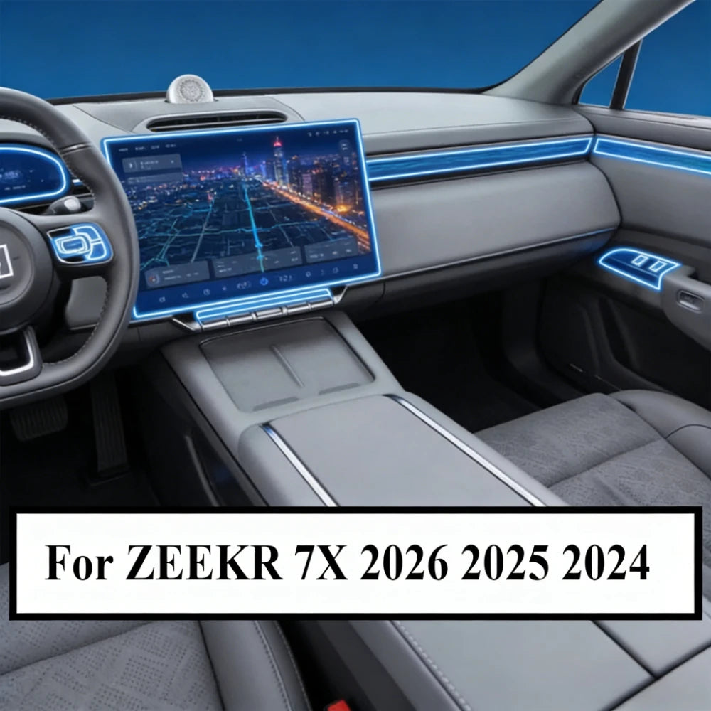 Film de Protection PPF pour ZEEKR 7X 2026 2025 2024, intérieur transparent en TPU, accessoires LCD, panneau d'équipement de Navigation, Console centrale