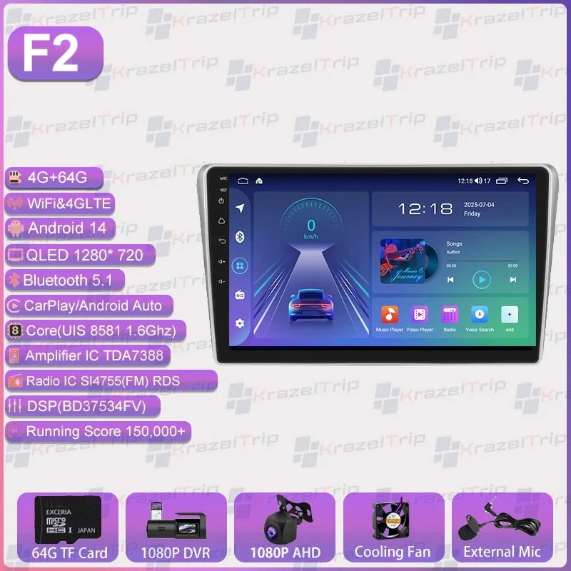 FYT 7862s 8 Core Carplay Android Auto autoradio pour Toyota Avensis T25 2002 2003 2004 2005 2006 2007 2008 Autoradio 4G DSP QLED