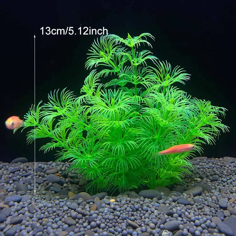 Plantes artificielles décoratives pour aquarium, herbe aquatique en plastique pour décorations d'aquarium, accessoires pour aquarium, plantas acuario