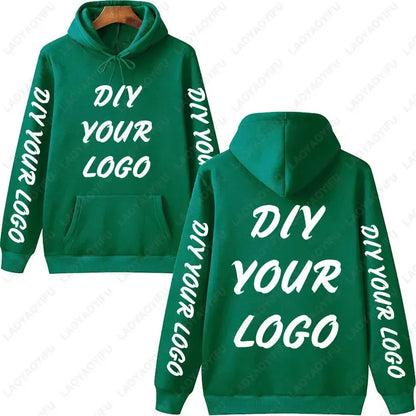 Sweat à capuche personnalisé avec Logo personnalisé, sweat-shirt chauffant et confortable, unisexe, décontracté, texte imprimé personnalisé, bricolage, à la mode, automne