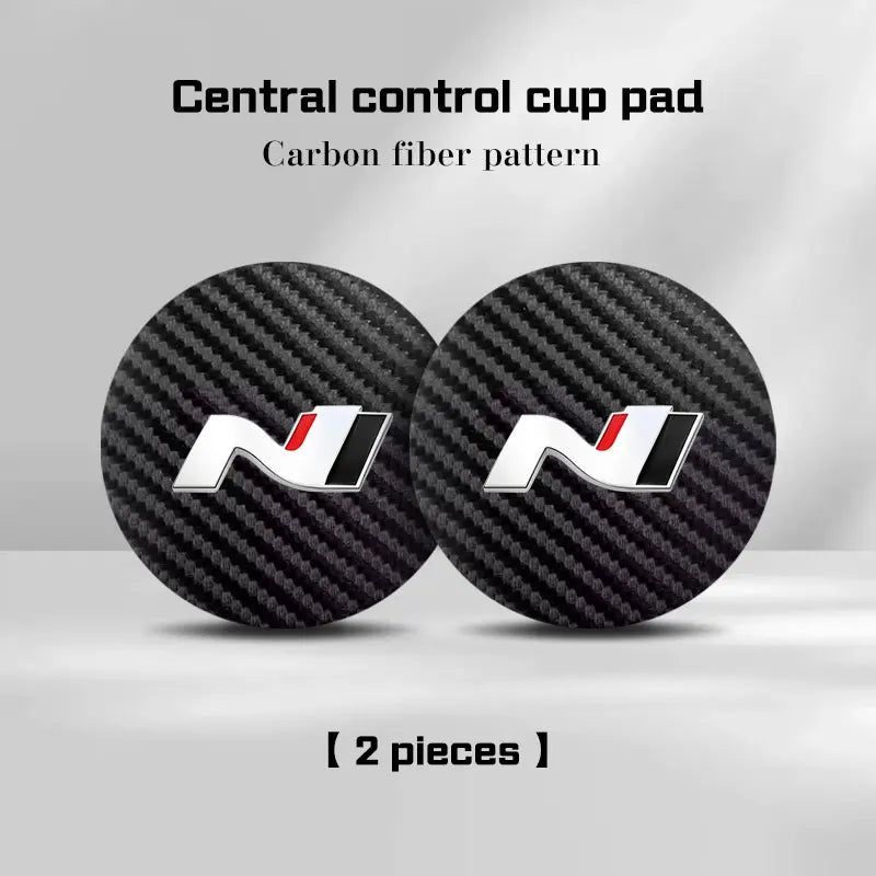 Pour Hyundai N line I40 I30 Sonata Tucson Santa Fe Elantra Azera Creta dessous de verre de voiture support de verre d'eau tampons tapis antidérapant accessoire