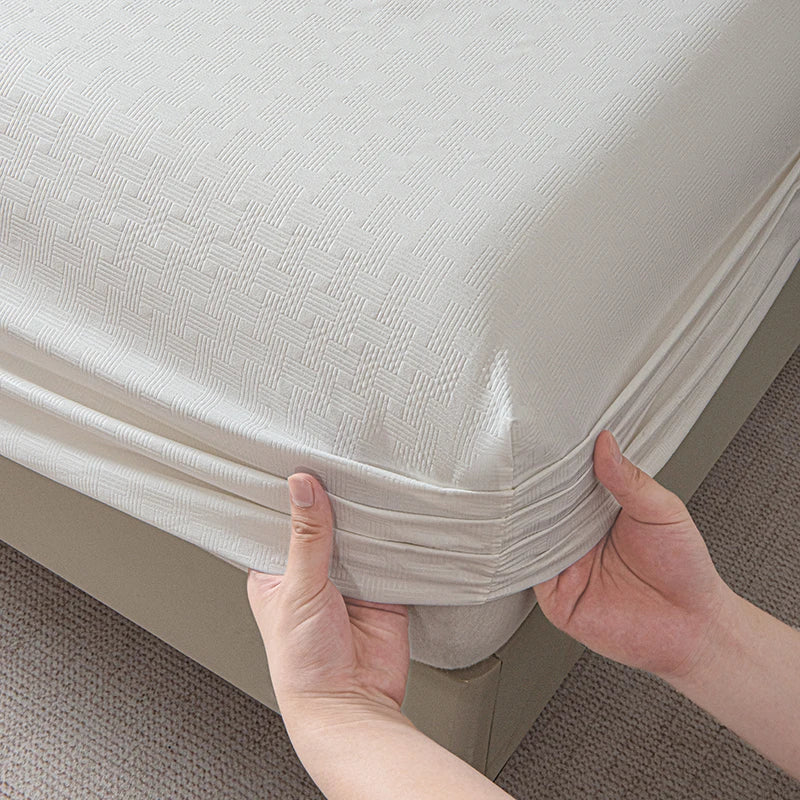 Drap-housse avec bande élastique, couleur unie, housse de matelas douce pour lit simple, double, king, queen, 90/120/140/150/160/180x200cm