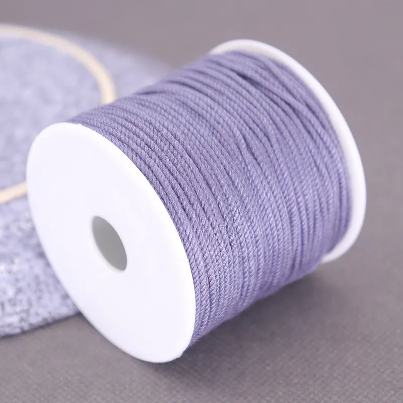 Corde de coton pour macramé, ficelle, ficelle, fil, artisanat, couture, tentures murales faites à la main, bohème, fête de mariage, décoration d'intérieur, 1.2mm, 37m