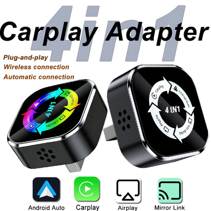 Adaptateur CarPlay sans fil, boîtier AI pour voiture Android Auto Apple CarPlay AirPlay, lien miroir, miroir d'écran, Bluetooth CarPlay, 2026