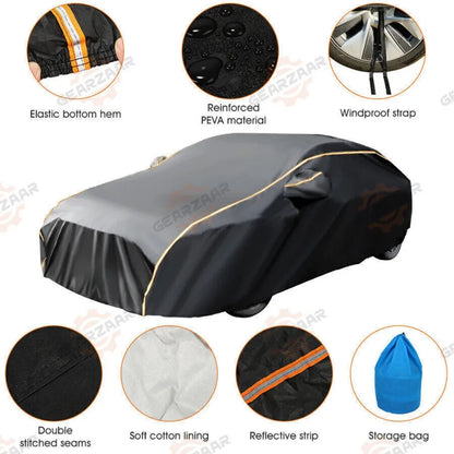 Juste de voiture imperméable doublée de coton, protection UV, 6 couches, S, M, XL, média