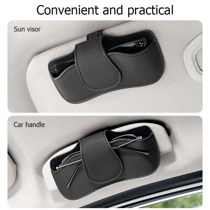 Sac à lunettes pare-soleil de voiture, boîte de rangement en cuir résistant à l'usure pour lunettes de soleil XPeng G3 G6 G9 P5 P7 P7 + P9 G3i X9 N5 G7 MONA M03