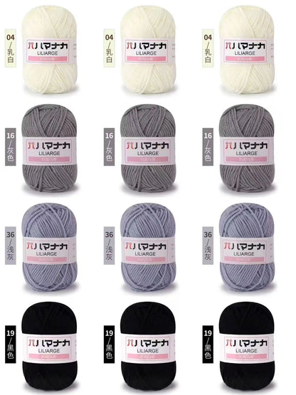 12 pièces 300g fil de lait fait à la main grossier bricolage tissage boule de fil pour pull chapeau écharpe et autres vêtements doux Crochet fil à tricoter