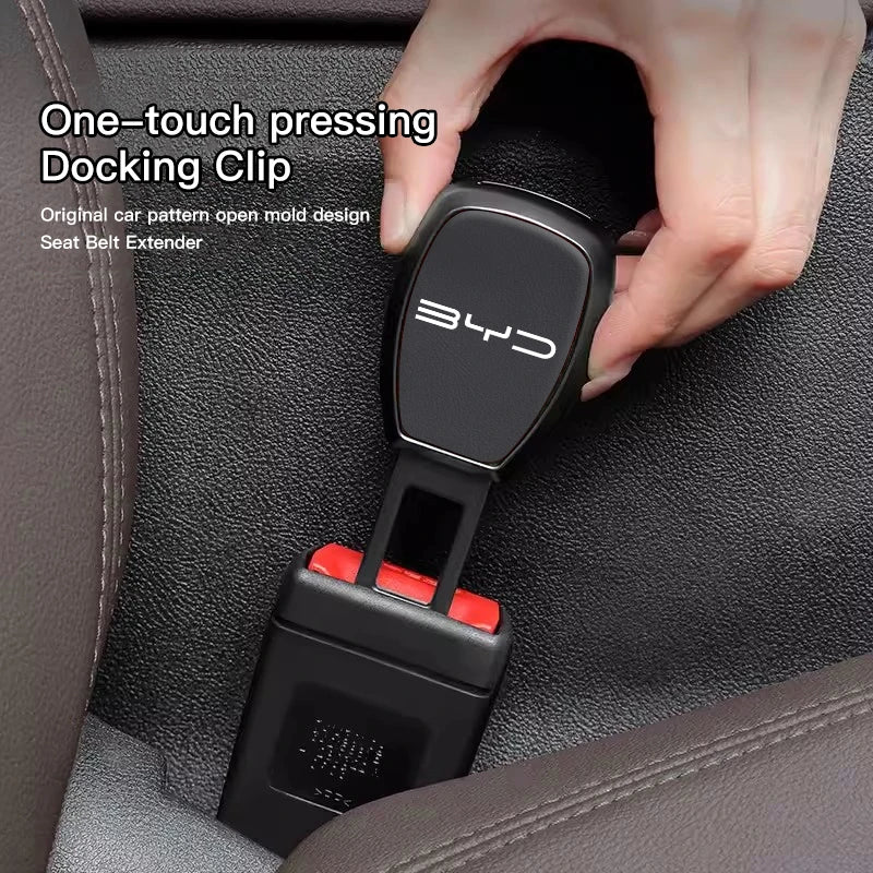 Boucle d'extension de ceinture de sécurité de voiture, accessoires de couverture de ceinture de sécurité pour BYD Atto E6 Tang E3 E9 F3 Song F3R Qing Yuan D1 S6 F0 E5 E2 E1