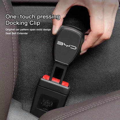 Boucle d'extension de ceinture de sécurité de voiture, accessoires de couverture de ceinture de sécurité pour BYD Atto E6 Tang E3 E9 F3 Song F3R Qing Yuan D1 S6 F0 E5 E2 E1