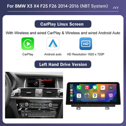 Écran tactile multimédia Ultra fin de 12.3 pouces, pour BMW X3 F25 X4 F26 2011 – 2022, affichage Carplay sans fil, lecteur d'autoradio Android Auto