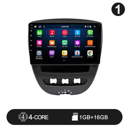 LEHX-Autoradio L6 Pro, Android 14, 2 Din, Stéréo, CarPlay, Limitation de Courant, GPS, pour Voiture KIT 107, Toyota Aygo, Cristaux en C1 (2005-2014)