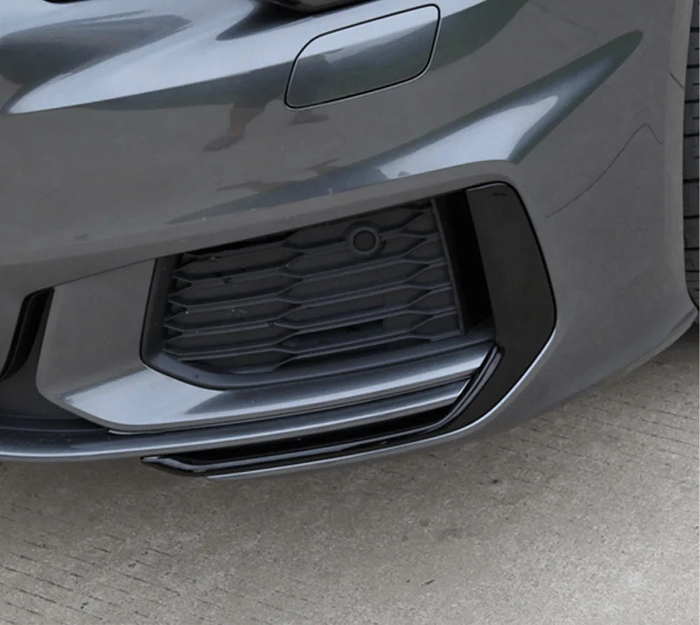 Autocollants de décoration pour phares antibrouillard avant de voiture, pour Audi A6 C8 19-21, couverture de cadre ABS chromé, accessoires extérieurs automobiles