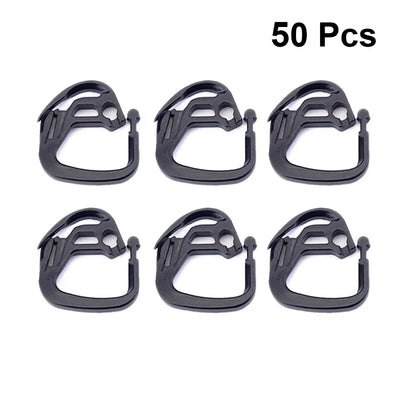 Clips de fixation robustes en ABS pour filets d'ombrage noirs, pour serres, installation et démontage faciles, jardin