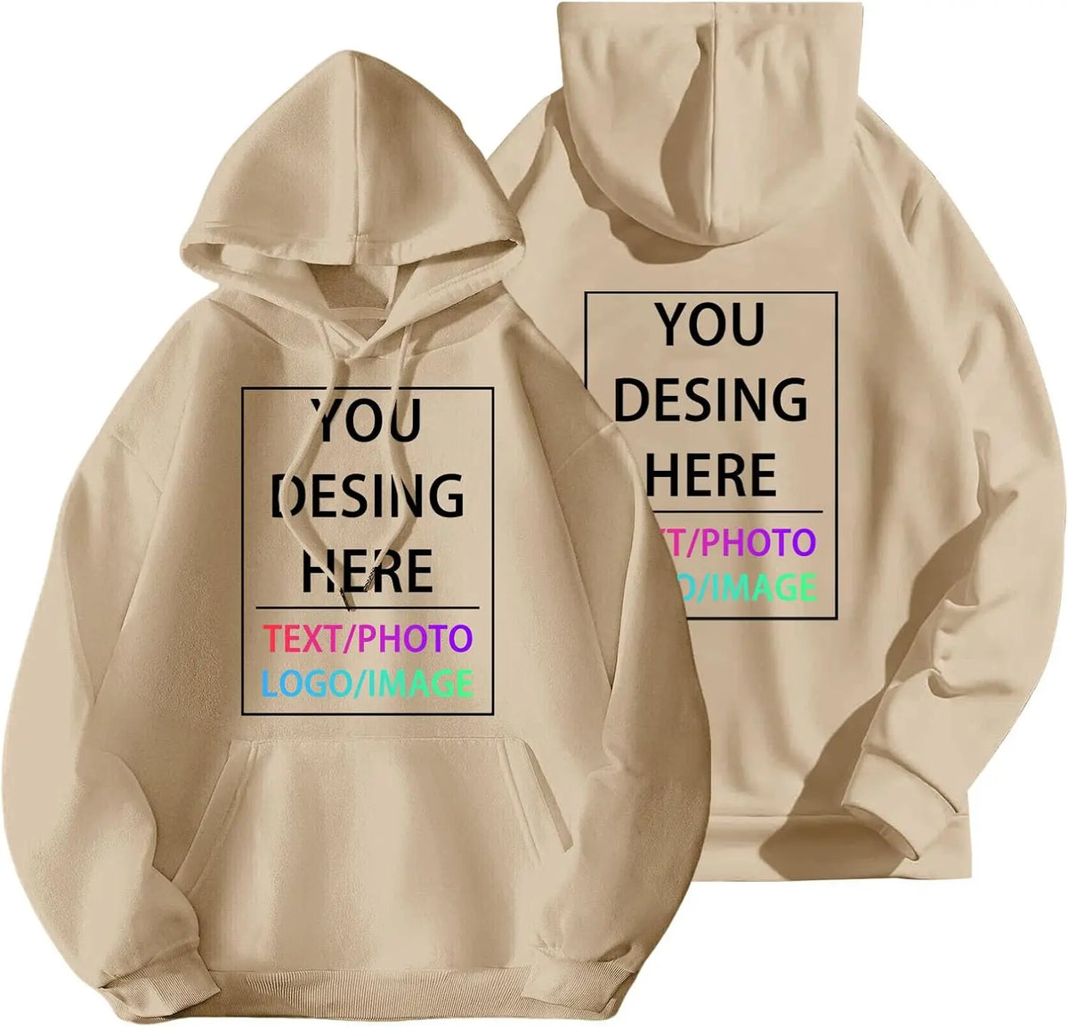 Sweat à capuche personnalisé pour hommes et femmes, concevez votre propre sweat à capuche personnalisé avec ajoutez votre texte et Photo, hauts à cordon réglable