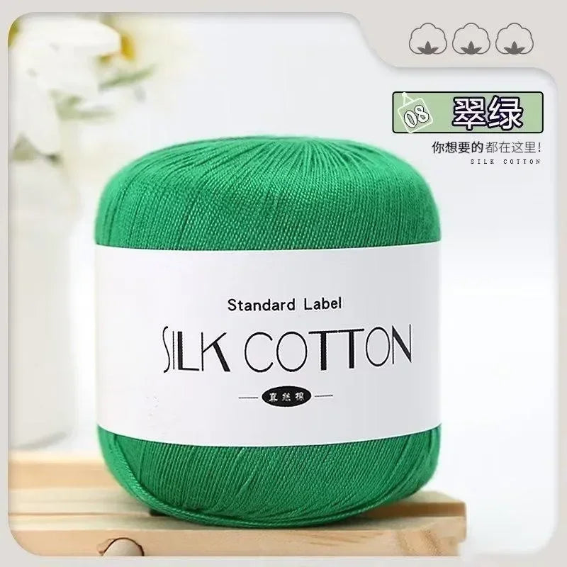 Fil à tricoter chaud et doux pour bébé, 50 g/pièce, dentelle de soie, coton, lait, Crochet, tricoté à la main, fournitures pour tricot à la main, point de croix