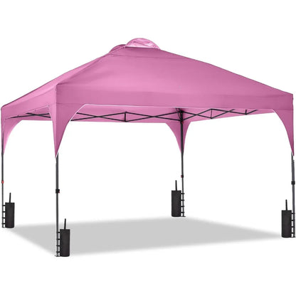 Tente extérieure pop-up 12x12, pare-soleil portable, idéale pour les jardins/paramètres extérieurs/fêtes de mariage et événements, édition rose.