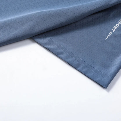 CHRLCK hommes course séchage rapide T-shirts respirant randonnée pêche T-shirts élasticité douce Sports de plein air chemise courte été
