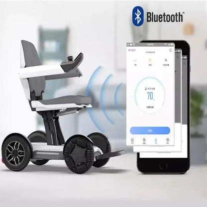 Scooter âgé pliant entièrement automatique, voiture à batterie électrique pour personnes âgées handicapées