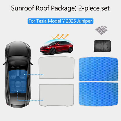 Pare-soleil pour Tesla modèle 3 toit ouvrant Highland 2025 modèle Y 2020-25 boucle en tissu de glace pare-soleil verre avant arrière lucarne accessoire
