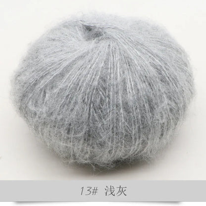 Fil Mohair tricoté à la main, 25g, 1 pièce, ligne de laine chaude au Crochet, pull shwal, écharpe