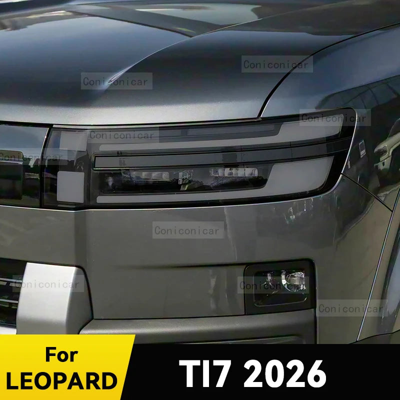 فيلم حماية مصباح السيارة LEOPARD TI7 2026، طبقة حماية للمصابيح الأمامية، طبقة حماية TPU مقاومة للخدش، ملصق مصباح أمامي ملون