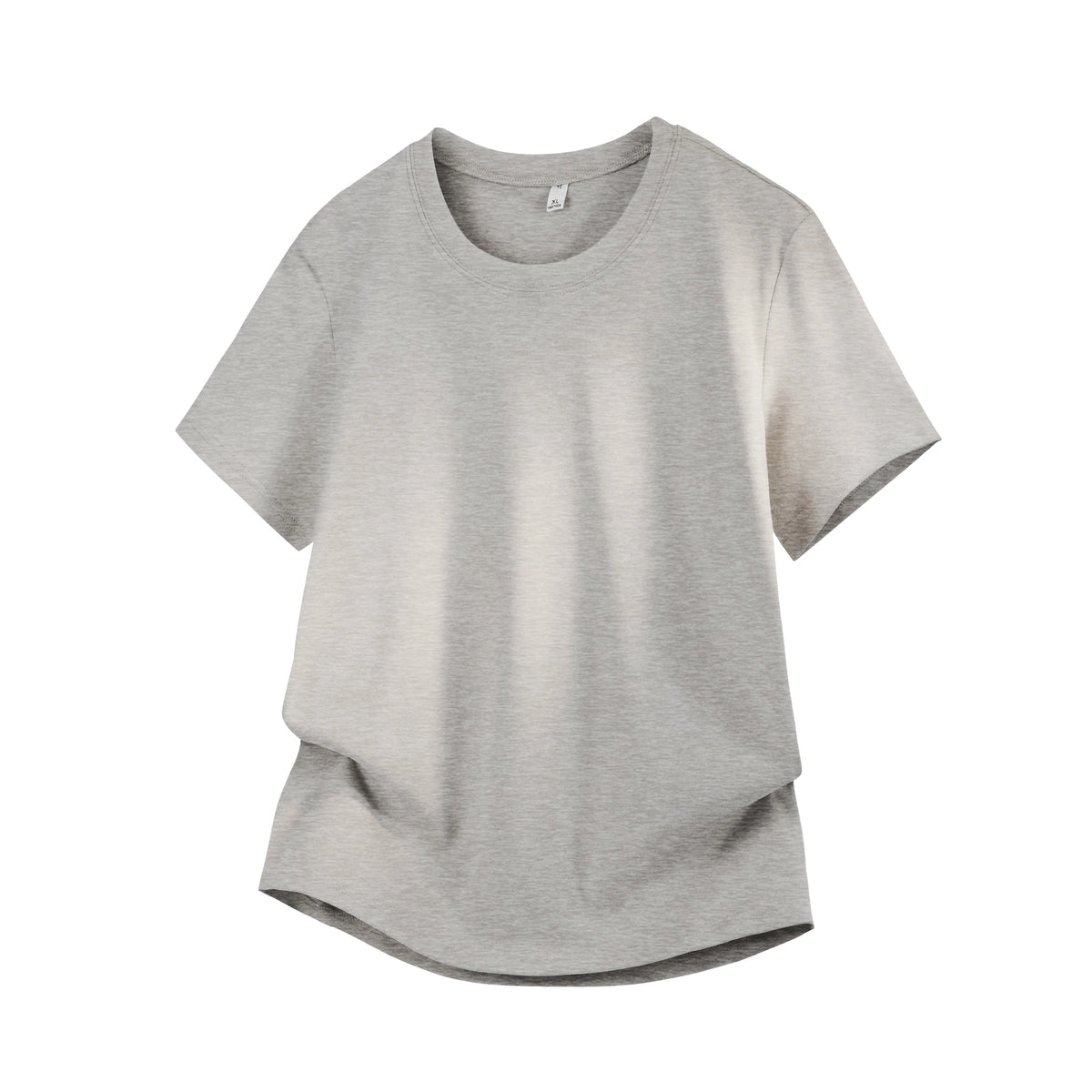 Silk-Matte Cotton Men's ort-Sve T-irt Busin Simple Summer Thin Ice Silk Loose Youth round Ne Trendy Versatile Top