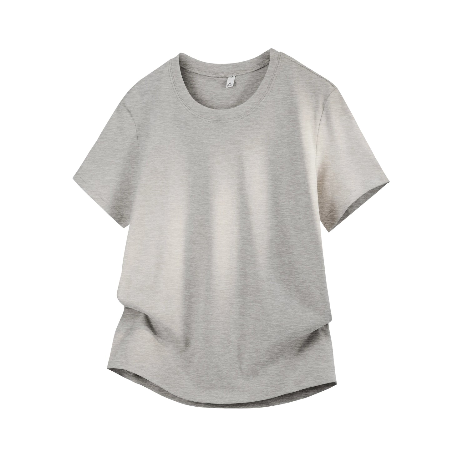 Silk-Matte Cotton Men's ort-Sve T-irt Busin Simple Summer Thin Ice Silk Loose Youth round Ne Trendy Versatile Top