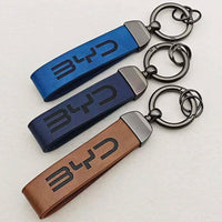 Porte-clés de voiture en cuir de luxe, Logo BYD, meilleur cadeau pour BYD ATTO SEAL DOLPHIN
