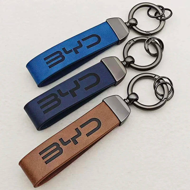 Porte-clés de voiture en cuir de luxe, Logo BYD, meilleur cadeau pour BYD ATTO SEAL DOLPHIN