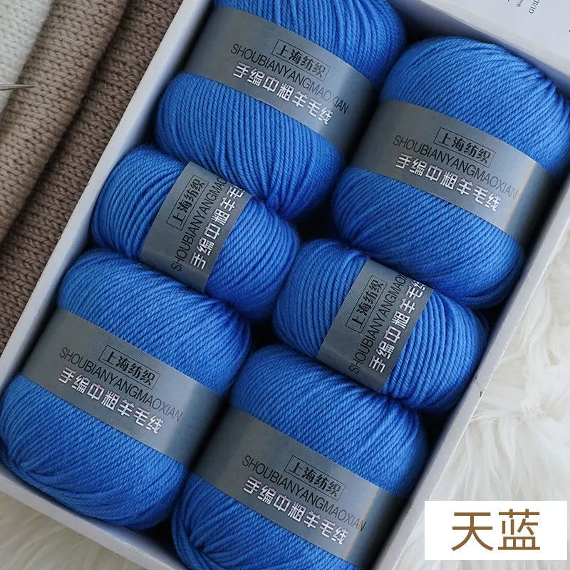 Fil de cachemire d'épaisseur moyenne, 500 g/ensemble, 4 plis, pour tricot au Crochet à la main, pull et pantalon, laine chaude, fil de laine 100%, doux pour la peau