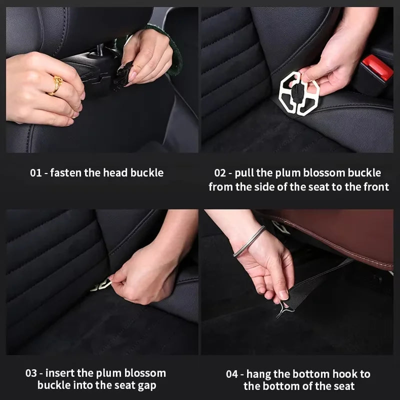 Organisateur de dossier de siège de voiture avec plateau de Table pliable, organisateur de rangement en cuir PU avec poches, tapis de coup de pied, accessoires d'intérieur de siège