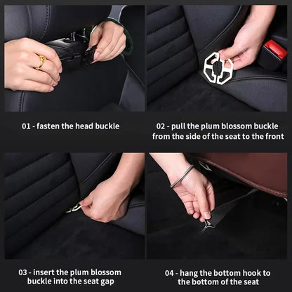 Organisateur de dossier de siège de voiture avec plateau de Table pliable, organisateur de rangement en cuir PU avec poches, tapis de coup de pied, accessoires d'intérieur de siège