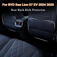 لـ BYD Sea Lion 07 EV 2024 2025 واقي ركل خلفي لمقعد السيارة من الجلد، بساط حماية مضاد للأوساخ والركل، إكسسوارات داخلية