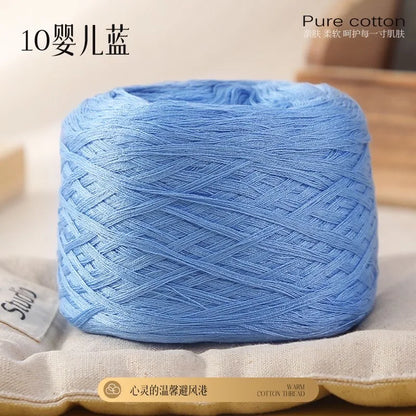 Fil de coton de bambou 100g pour tricoter le fil de coton, ligne Croche, tissu en soie de styliste, frais en été, fil pour bébé tricoté
