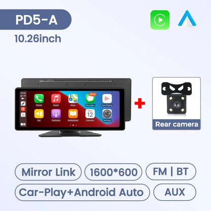 6.86 "/10.26'' contrôle Central universel écran tactile intelligent Support sans fil Carplay Android Auto BT WIFI SD AUX caméra de recul