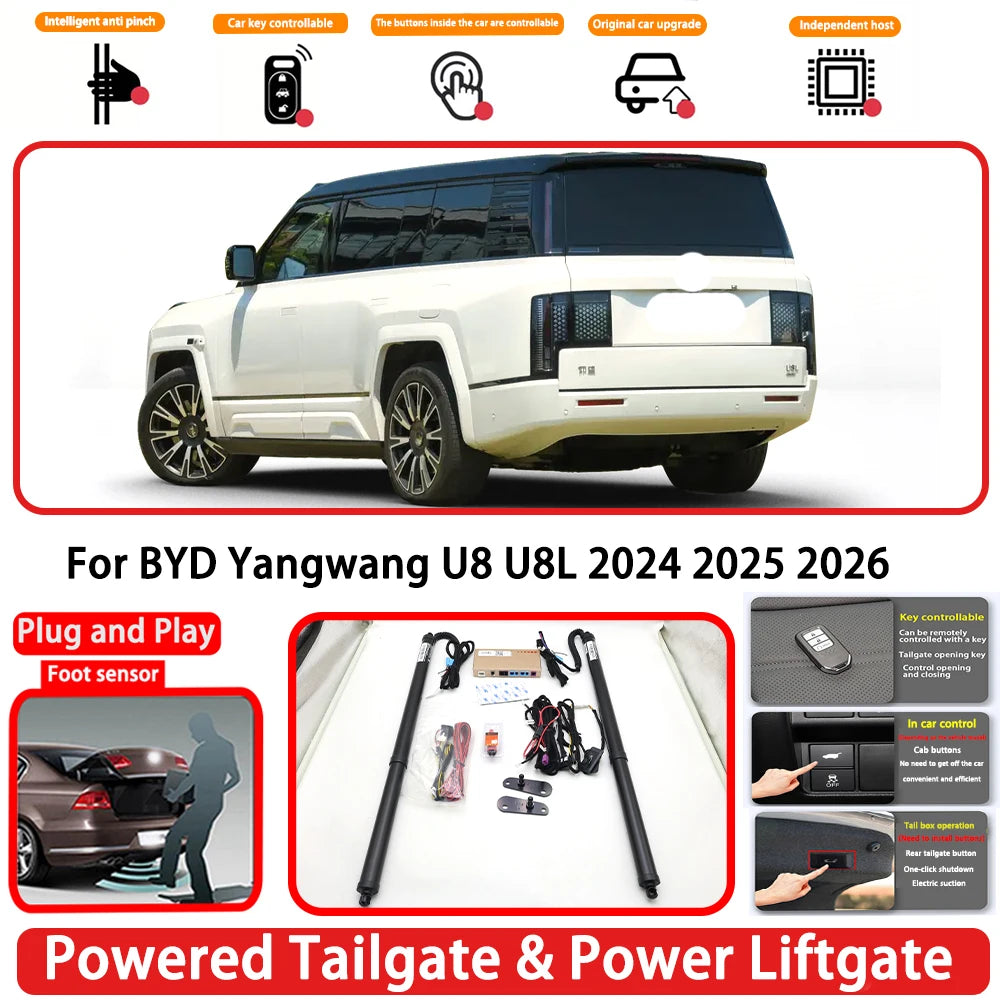 Pour BYD Yangwang U8 U8L 2024 2025 2026 OEM Plug/Play système d'ouverture coffre arrière