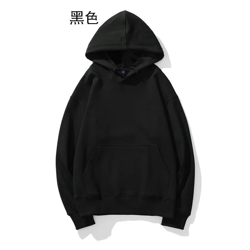 Pull en peluche à épaules dénudées pour hommes, Logo personnalisé, ample, couleur unie, grande taille, Hip-hop, rue, pull vierge