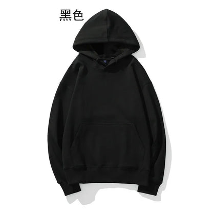 Pull en peluche à épaules dénudées pour hommes, Logo personnalisé, ample, couleur unie, grande taille, Hip-hop, rue, pull vierge
