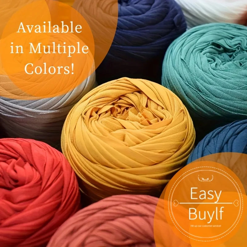 Fil à tricoter élastique de qualité supérieure 200g - Couleurs vibrantes pour sacs au crochet, paniers, tapis, cadeau de la Saint-Valentin |   Expédition 24h/24