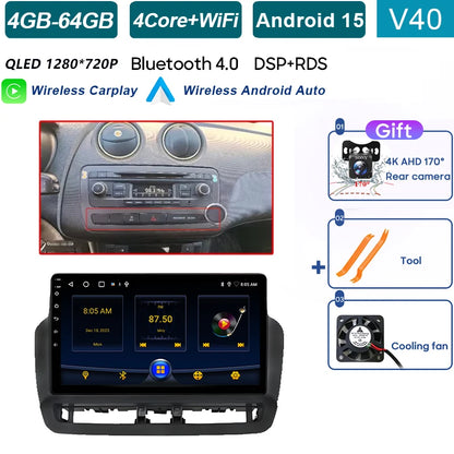 Écran tactile QLED de Navigation GPS pour Seat Ibiza 2012 – 2015, Android Auto Radio, lecteur vidéo multimédia de voiture, 5G, WIFI, BT, sans DVD 2din
