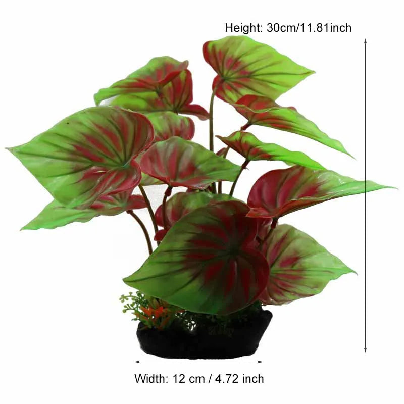 Plantes artificielles décoratives pour aquarium, herbe aquatique en plastique pour décorations d'aquarium, accessoires pour aquarium, plantas acuario