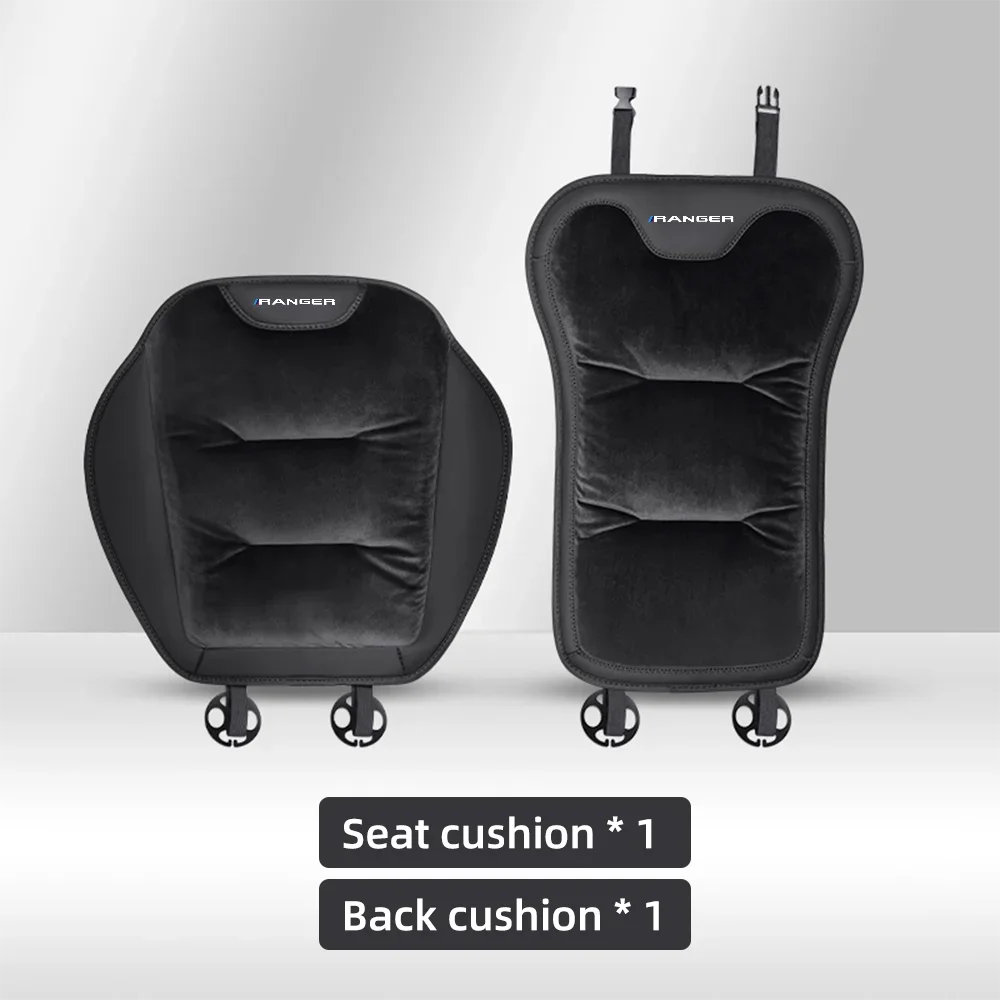 Housse de siège de voiture en flanelle pour Ranger T9 T7 T1 Raptor, coussin de siège avant/arrière de voiture en peluche chaud d'hiver, accessoires d'intérieur automobile