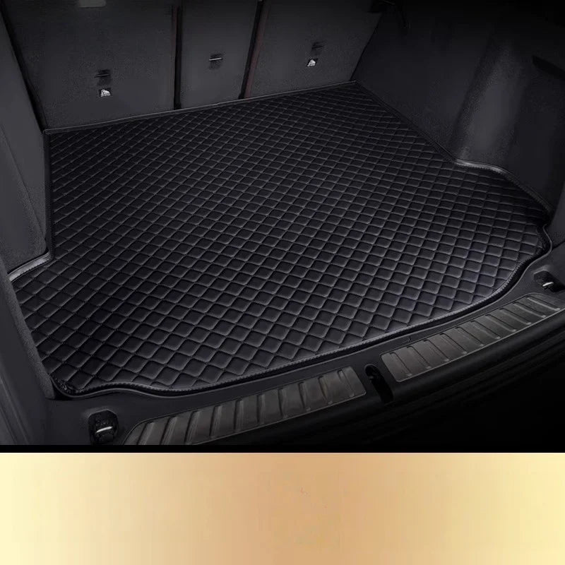 Tapis de coffre de voiture en cuir artificiel personnalisé, pour Bmw F01 série 7 E65 E66 E68 F02 G11 G12, accessoires d'intérieur de voiture, détails