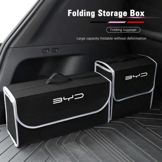 Boîte de rangement de coffre de voiture, sac de rangement pliable de grande capacité pour BYD Atto 3 Yuan Plus Han Tang EV F3 E6 Dmi Song F0 Qin Pro G3 I3