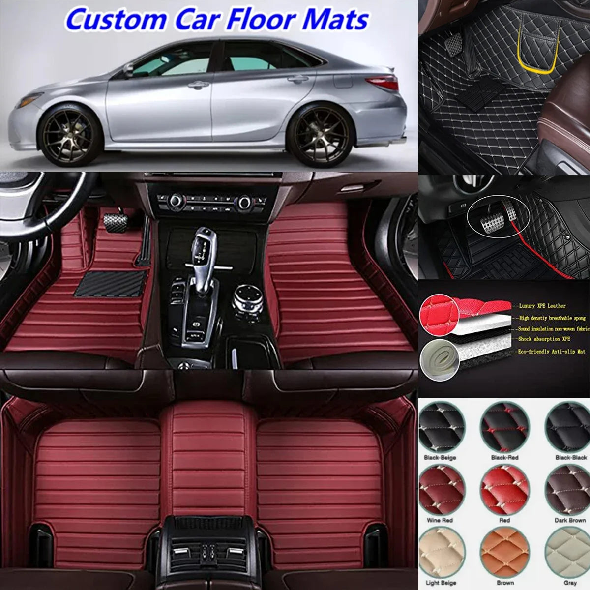 Pour Lynk & Co Z10 Z20 900 tapis de sol de voiture personnalisés tapis Auto en cuir PU imperméable pied Coche accessoire revêtement de sol