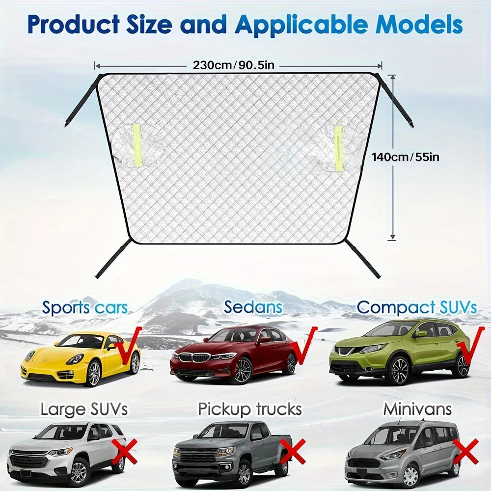 Juste de pare-brise avant de voiture pour SUV, pare-soleil coupe-vent, neige, ultra optique, protection, été, hiver, qualité