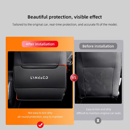 Tapis de protection Anti-coup de pied pour dossier de siège de voiture, accessoires pour LYNK & CO 01 08 02 03 Phev 03 + 05 06 09 07 PHEV 09 MHEV