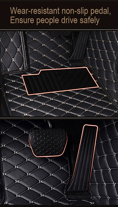 Tapis de sol de voiture en cuir sur mesure pour HYUNDAI, tapis, tapis, repose-pieds, accessoires, détails intérieurs, coupé Genesis, Fête 20, Fête 25, Fête 35